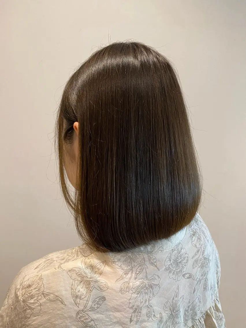 ミディアム カラー ボブ カット ヘアカラー トリートメント 艶髪🌿美髪 大塚礼乃【西荻窪】のヘアスタイル