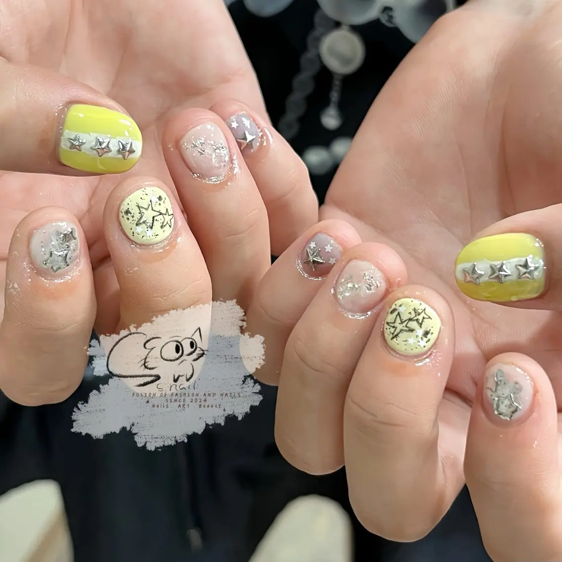 ネイル フレンチネイル ジェルネイル キラキラネイル ラメ(グリッター) マグネットネイル S.nail _のネイルデザイン
