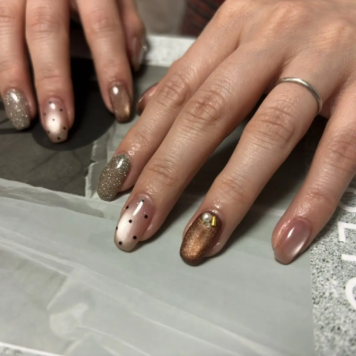 ミディアム ハンドネイル nico nail Kosakaのネイルデザイン