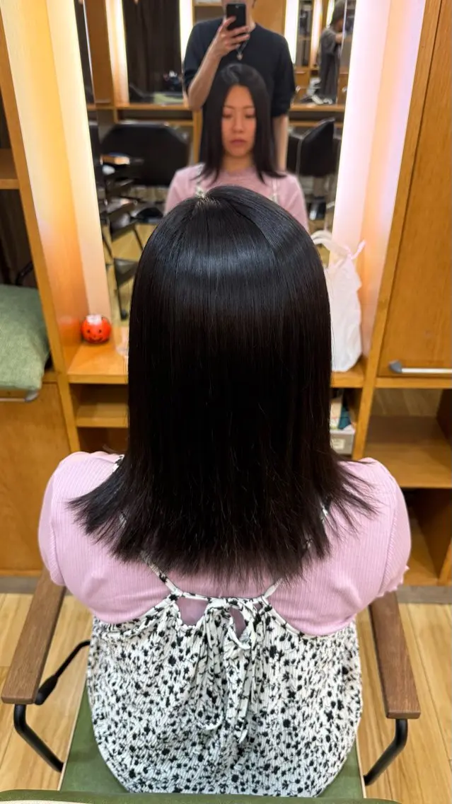 セミロング 髪質改善 縮毛矯正 トリートメント 縮毛矯正 トリートメント 岡野 健汰のヘアスタイル