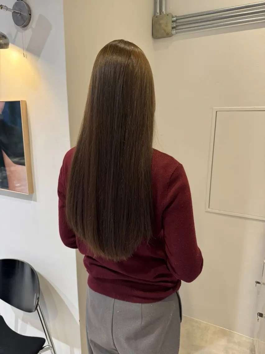 ロング カラー ベージュカラー 髪質改善 カット ヘアカラー トリートメント 縮毛矯正/レイヤー /kirara🌼のヘアスタイル