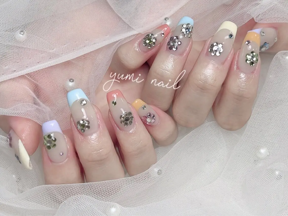 ネイル 𝐲𝐮𝐦𝐢🎀 長さ出しデザイン専門のネイルデザイン