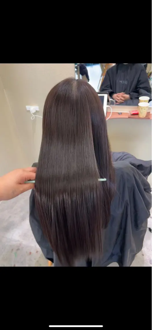 ロング 縮毛矯正 メ イのヘアスタイル