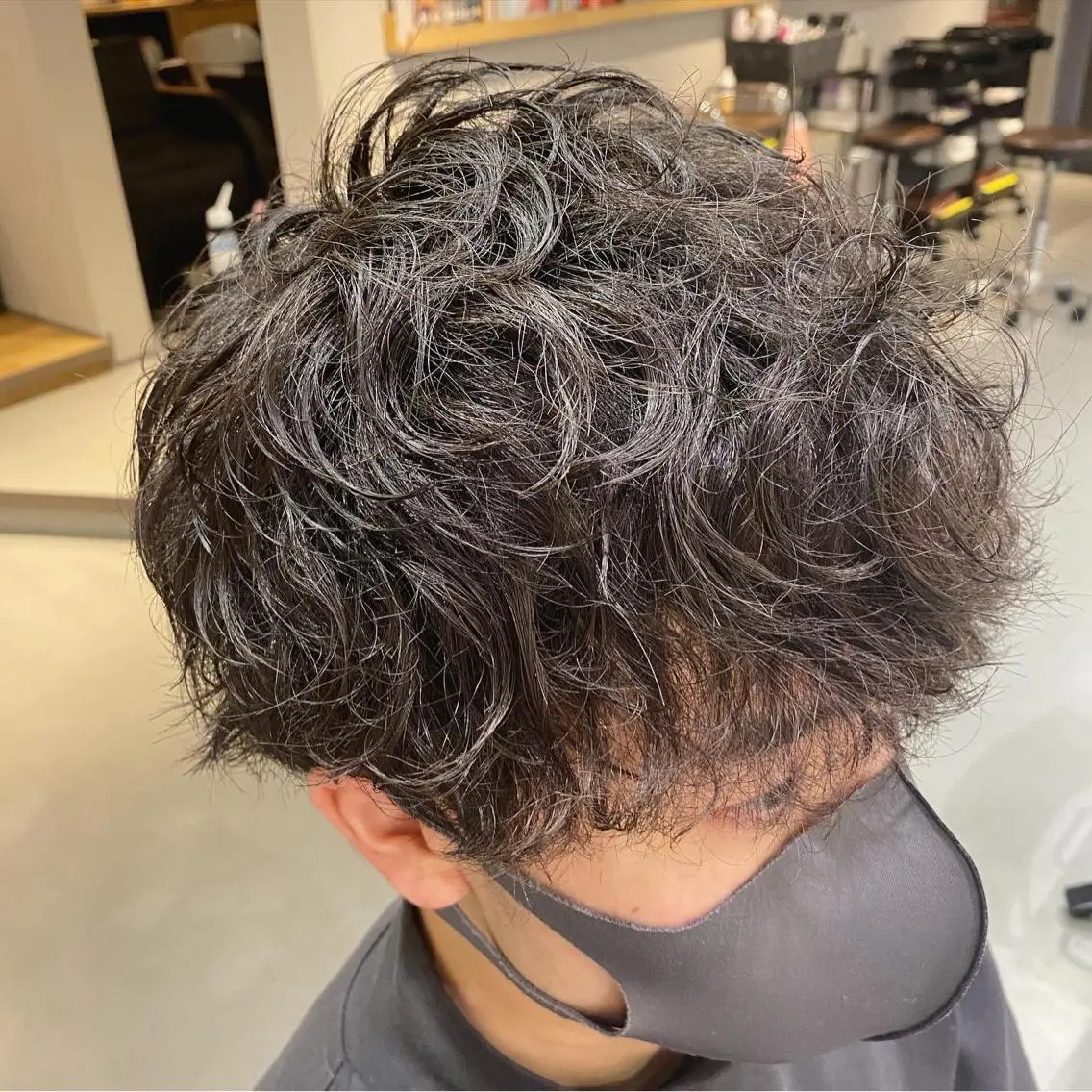 ショート パーマ メンズ 梅田茶屋町メンズ 専門美容師 山元一平のヘアスタイル