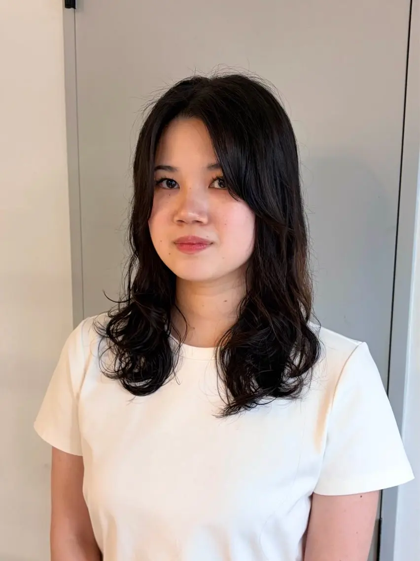 ミディアム ミディアムパーマ FERIA池田 神原萌花のヘアスタイル