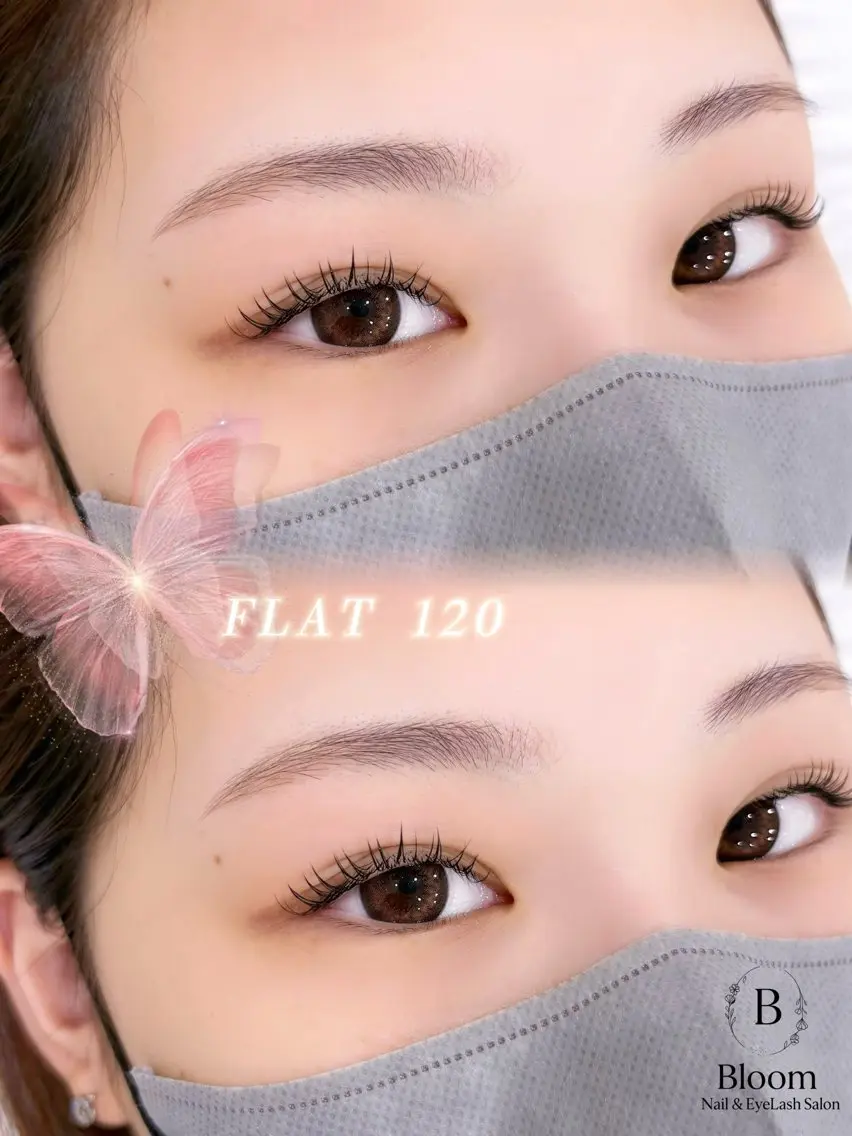マツエク・マツパ フラットラッシュ ナチュラル マツエク Bloom eyelash 三好のマツエク・マツパデザイン