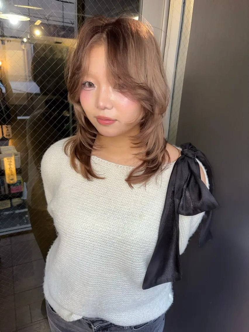 ミディアム ヘアカラー 心斎橋/デザインカラ ー/海外風/ナツミのヘアスタイル