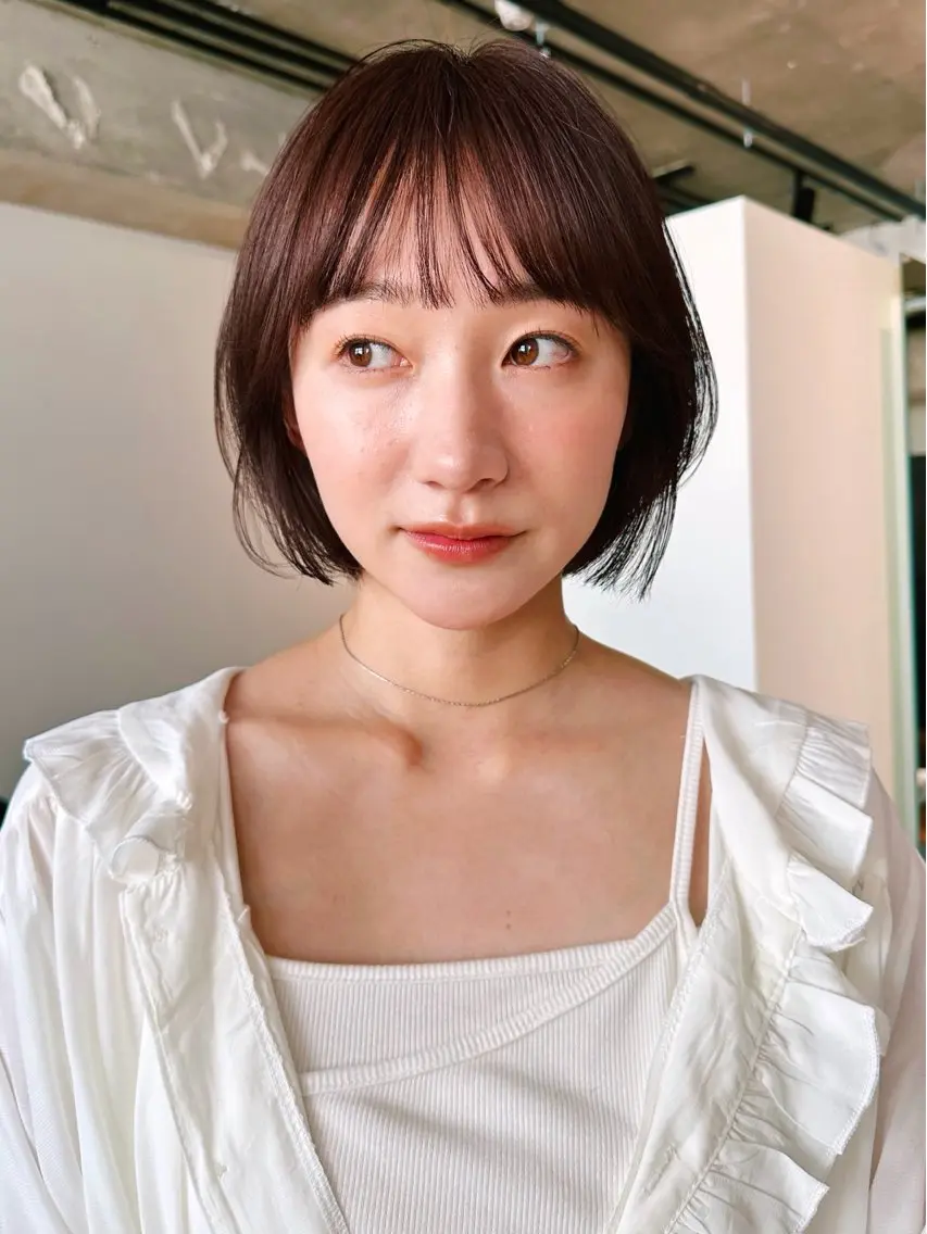 ショート カラー パーマ kazuki【顔周り ×レイヤーカット】のヘアスタイル