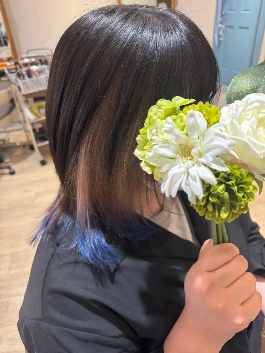 ミディアム カラー ヘアカラー やまぐち まりんのヘアスタイル