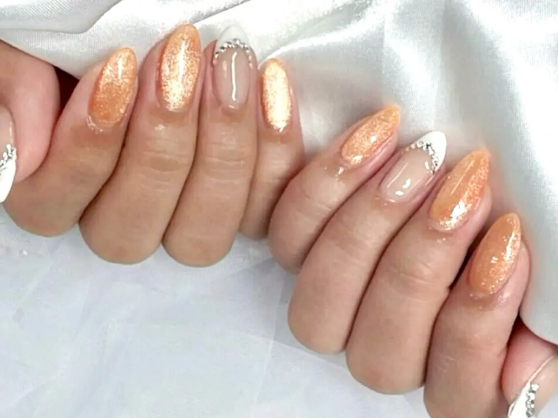ネイル アートネイル ジェルネイル マグネットネイル ニュアンスネイル パラジェル Nail Neige🐈🌙のネイルデザイン