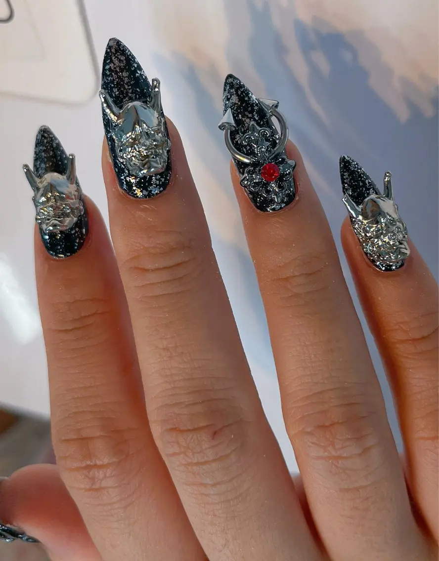 ネイル クリアネイル フレンチネイル ジェルネイル 韓国ネイル マグネットネイル Rin Nail 新大久保店のネイルデザイン