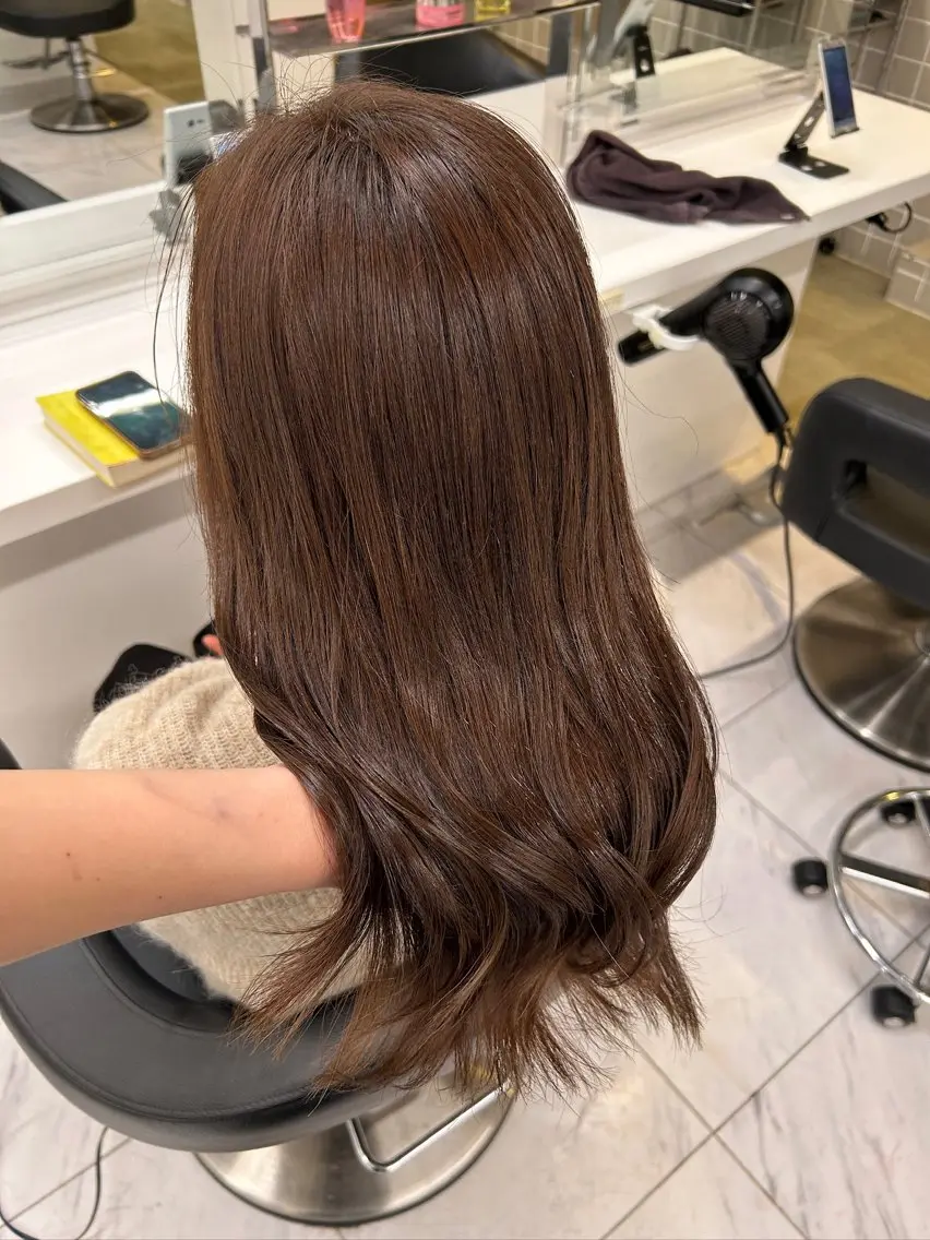 カラー カット ヘアカラー トリートメント ヘッドスパ ヘアセット 🥯縮毛/レイヤー/ ベージュヘア🥯のヘアスタイル