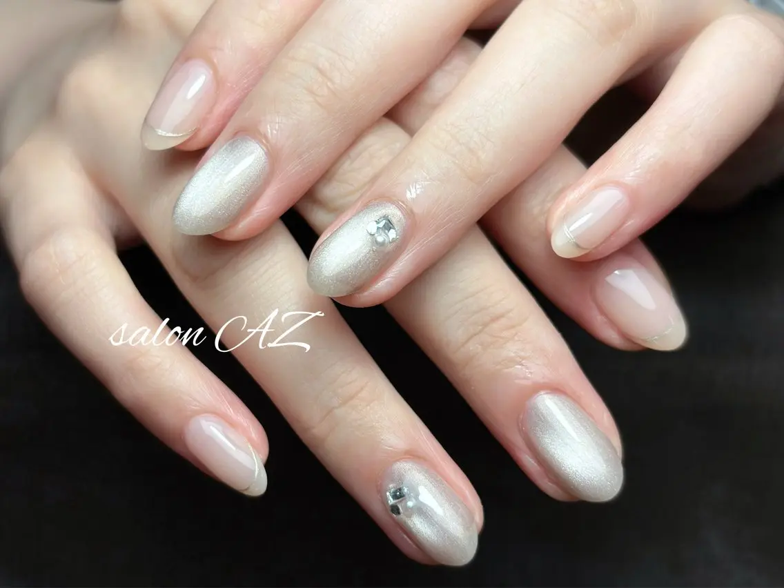 ネイル アートネイル フットネイル フレンチネイル マグネットネイル 持ち込み ハンドネイル salon AZのネイルデザイン