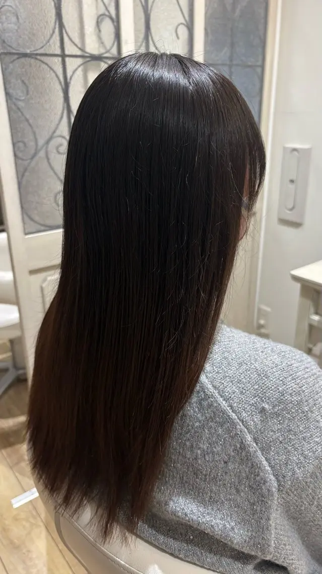 ミディアム カラー カット トリートメント 似合わせ 顔周りYUUGAのヘアスタイル