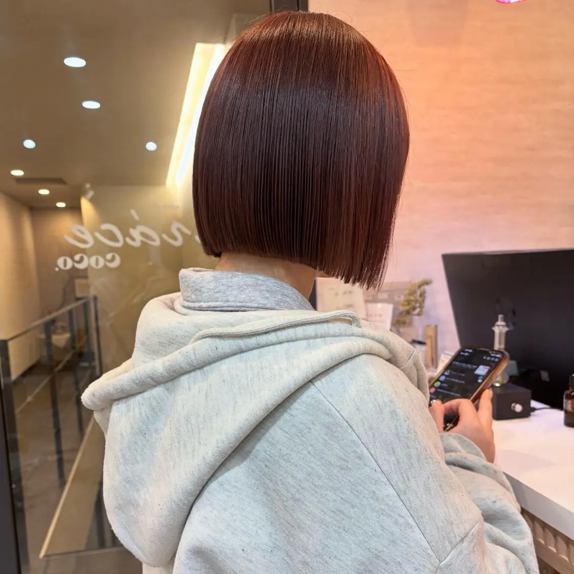 ちゅるんと憧れボブ👩🏻✨(カット+髪質改善ストレート+aphiaクイックTR)の写真