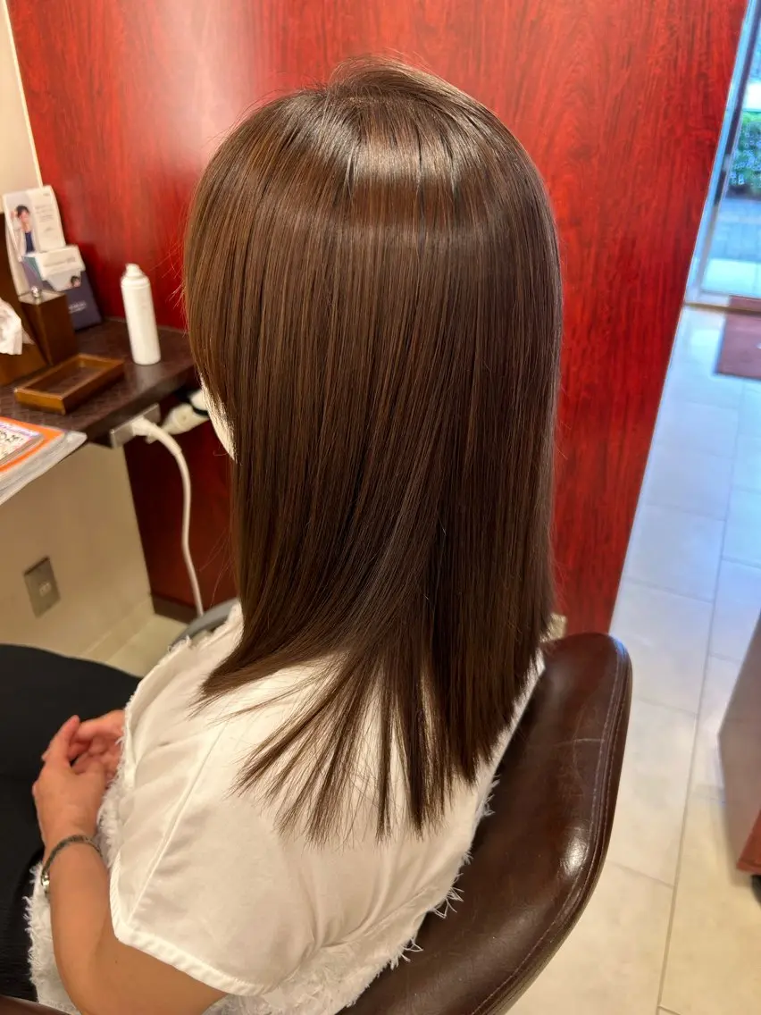 セミロング カット SHAPE 早坂兼斗のヘアスタイル