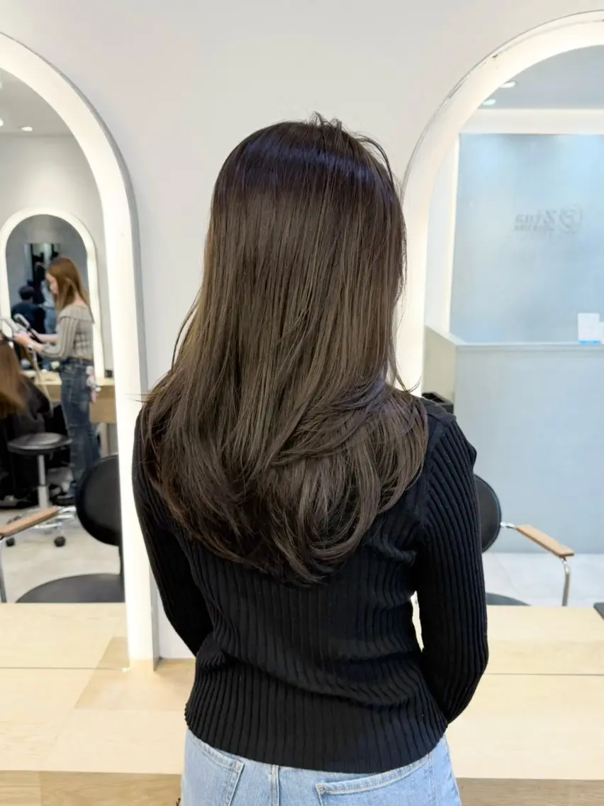 セミロング ヘアカラー トリートメント 透明感カラー/ SHIZURIのヘアスタイル
