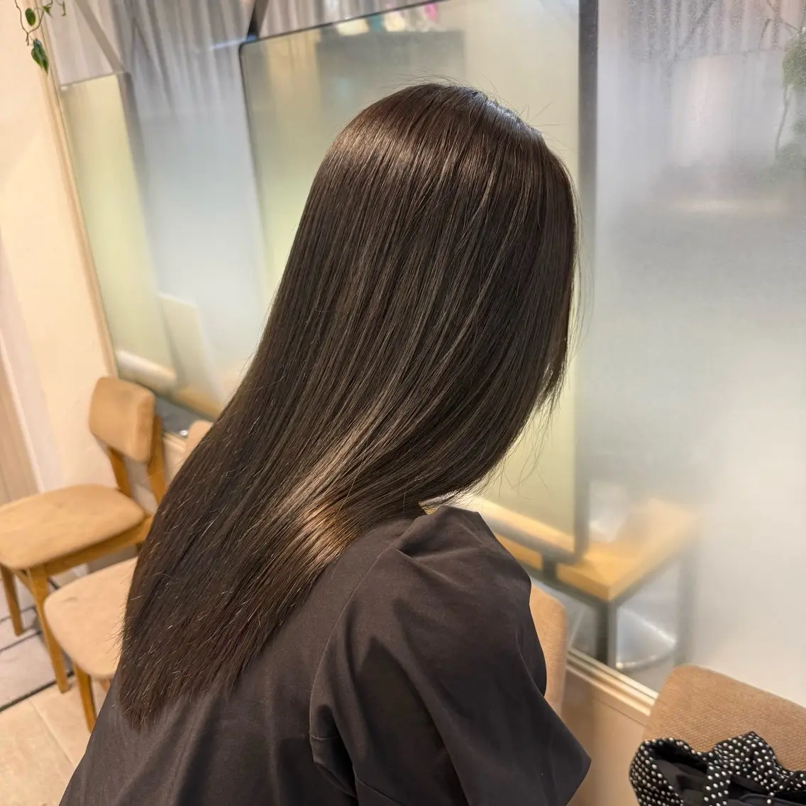 ロング カラー 縮毛矯正 トリートメント Lomalia もえか/ボブパーマのヘアスタイル