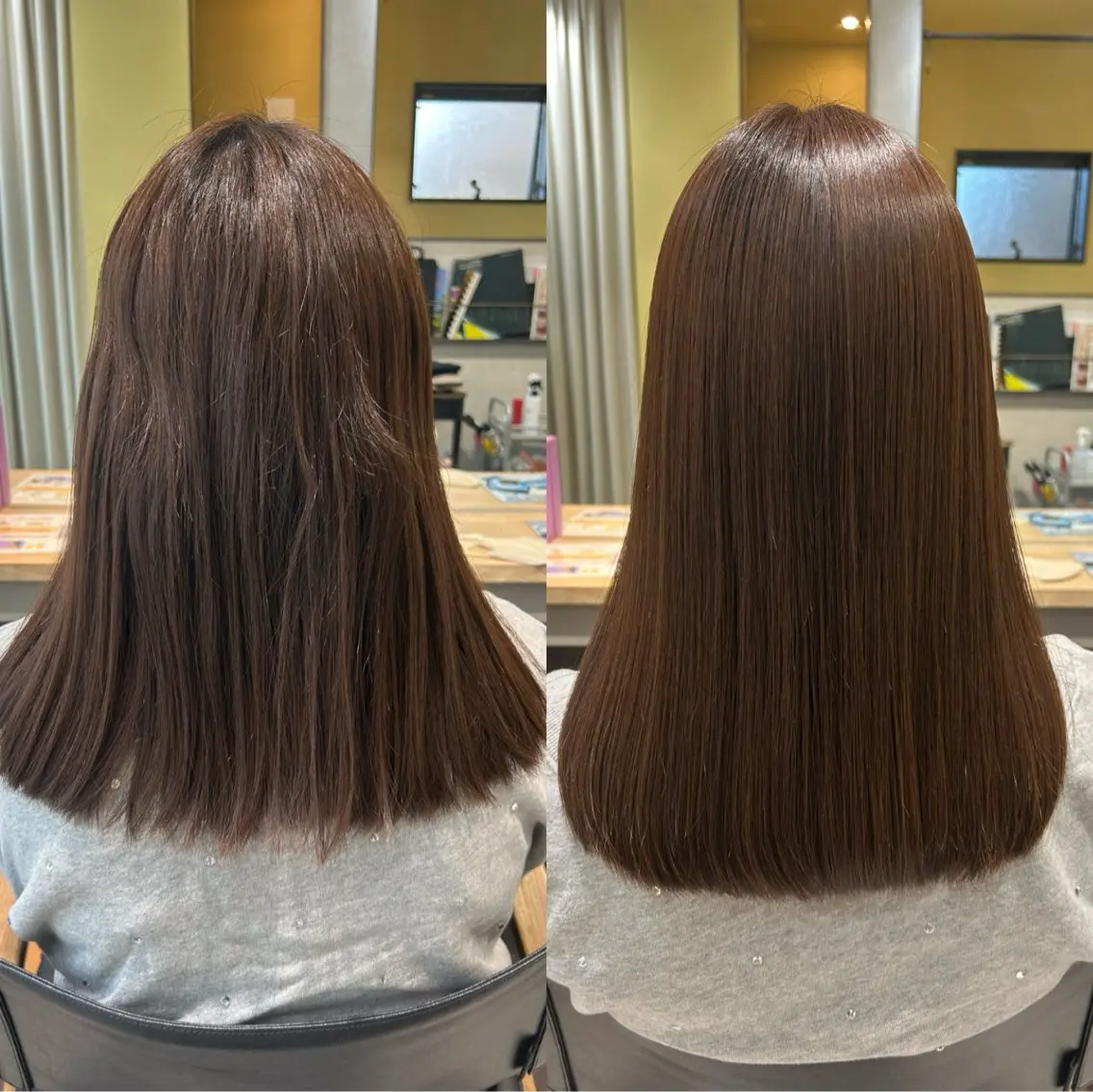 ロング パーマ 髪質改善 ストレートパーマ カット 縮毛矯正 トリートメント hubhair レイヤー/透明感のヘアスタイル