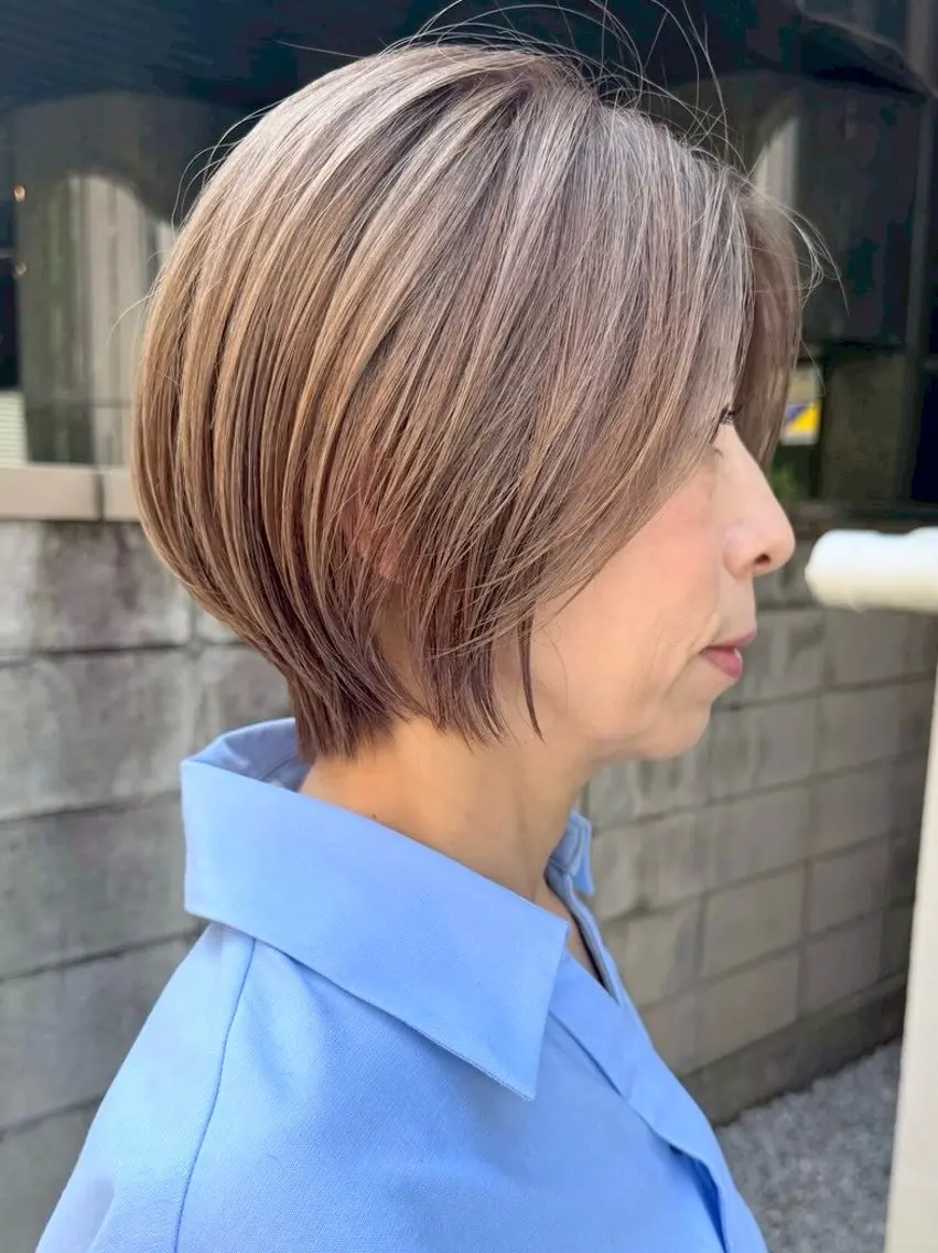 ショート カラー ヘアカラー トリートメント 髪質改善カラー ショートボブ専門のヘアスタイル