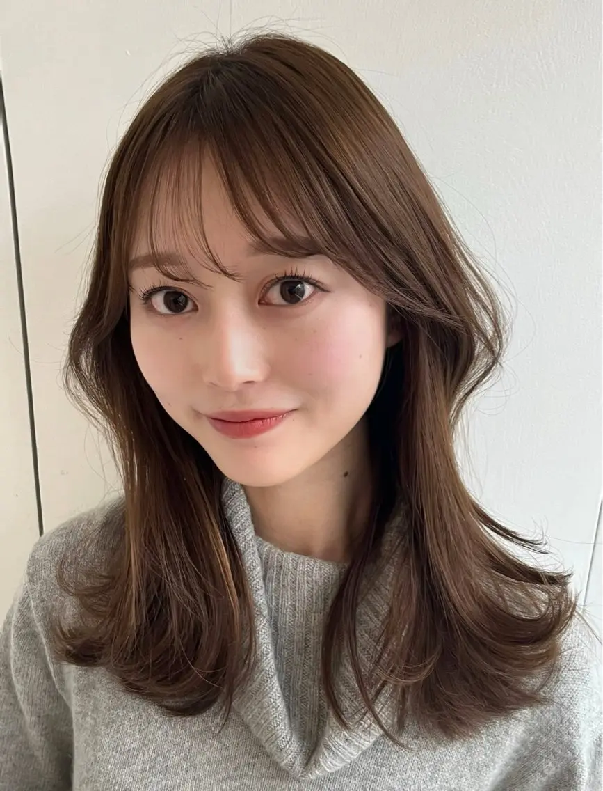 セミロング カラー パーマ ヘアアレンジ メンズ メンズ韓国風 くびれヘア 韓国風ヘア レイヤーカット 韓国ヘア×2way 🇰🇷和知拓郎のヘアスタイル