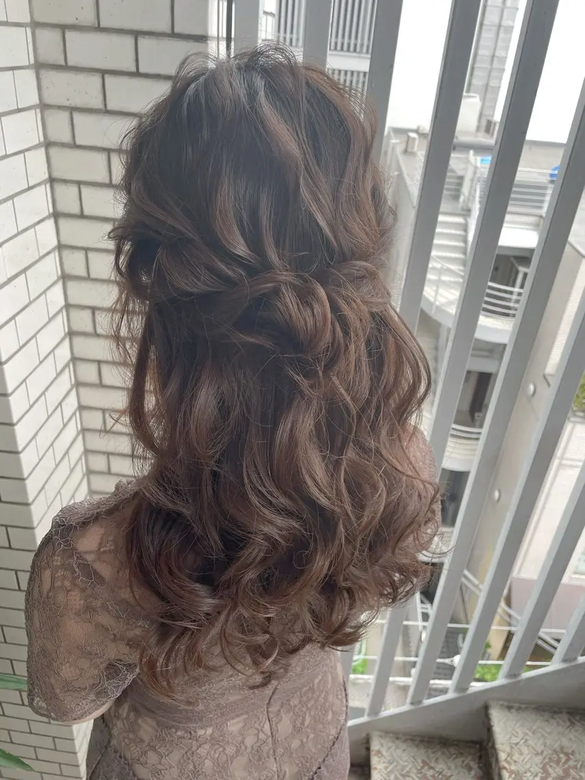 セミロング ヘアアレンジ キッズ ヘアメイク10年から 美容師💄Anriのヘアスタイル
