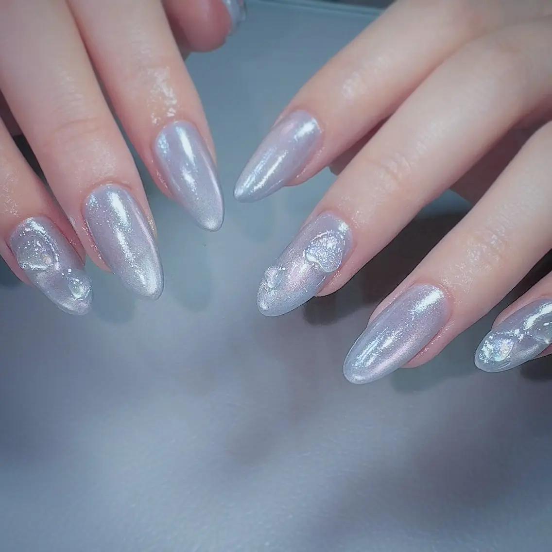 ネイル アートネイル マグネットネイル ミラーネイル nailsalon urümのネイルデザイン
