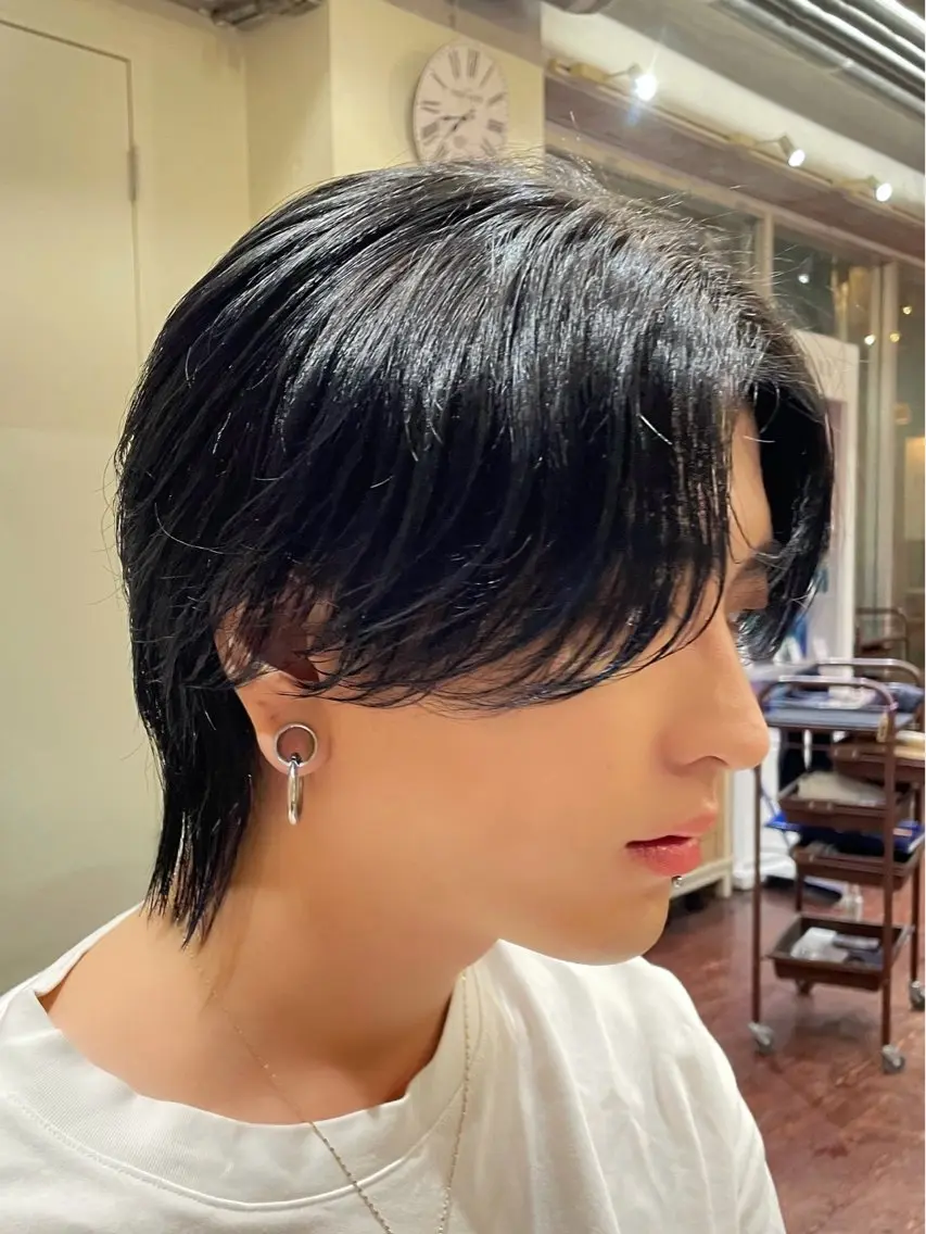 ショート メンズ センターパート メンズ韓国風 韓国風ヘア 🦋韓国hair🦋 エクステ店長sakiのヘアスタイル