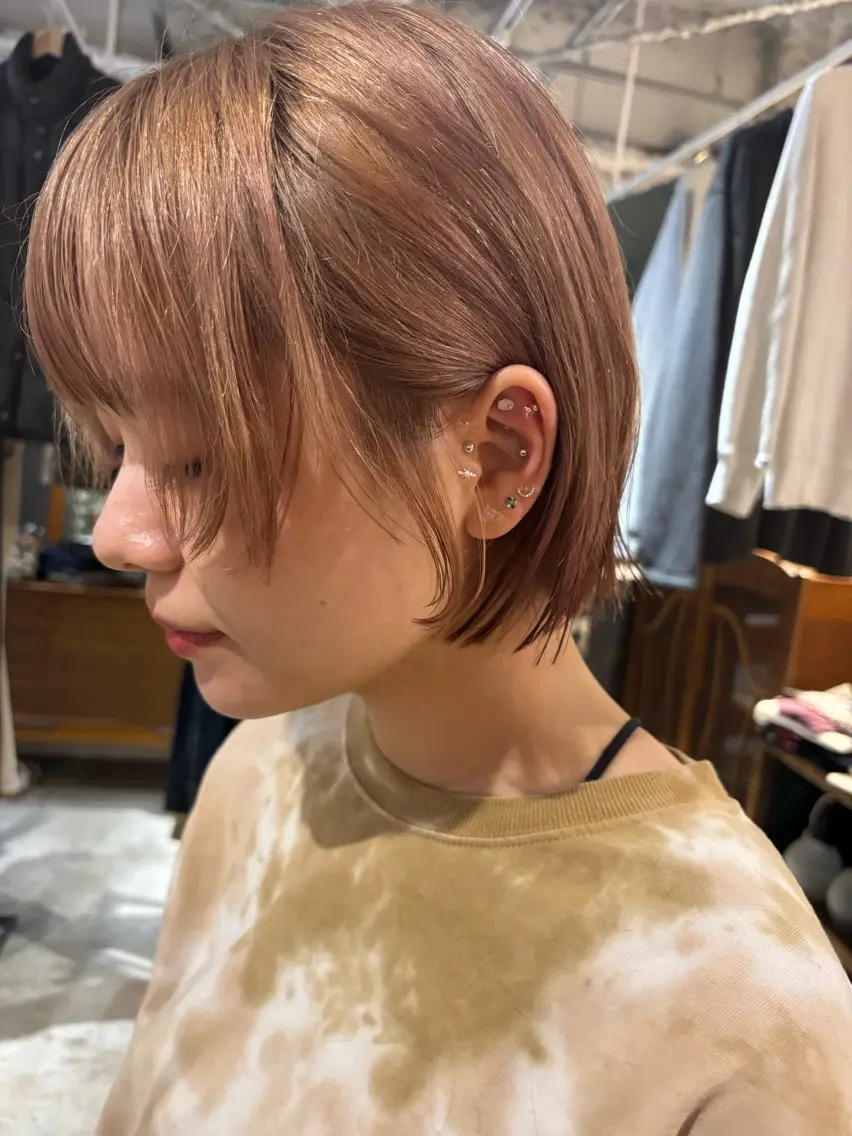 ショート カラー ヘアカラー トリートメント Hayashi Shioriのヘアスタイル