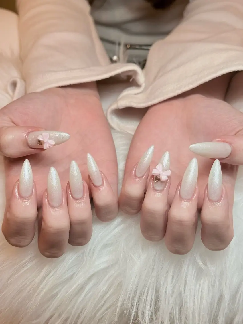 ネイル チークネイル ドット フレンチネイル グラデーション ハート Nihonthy Nail 新宿のネイルデザイン