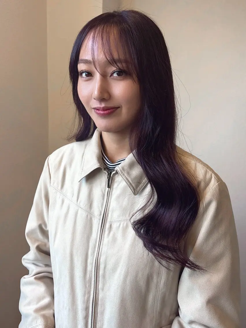 セミロング カラー ニュアンスパーマ 🧺アンジュのヘアスタイル