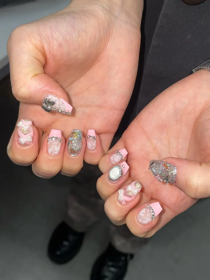 ネイル ラメ(グリッター) RICO Nail パーツつけ放題🌈のネイルデザイン
