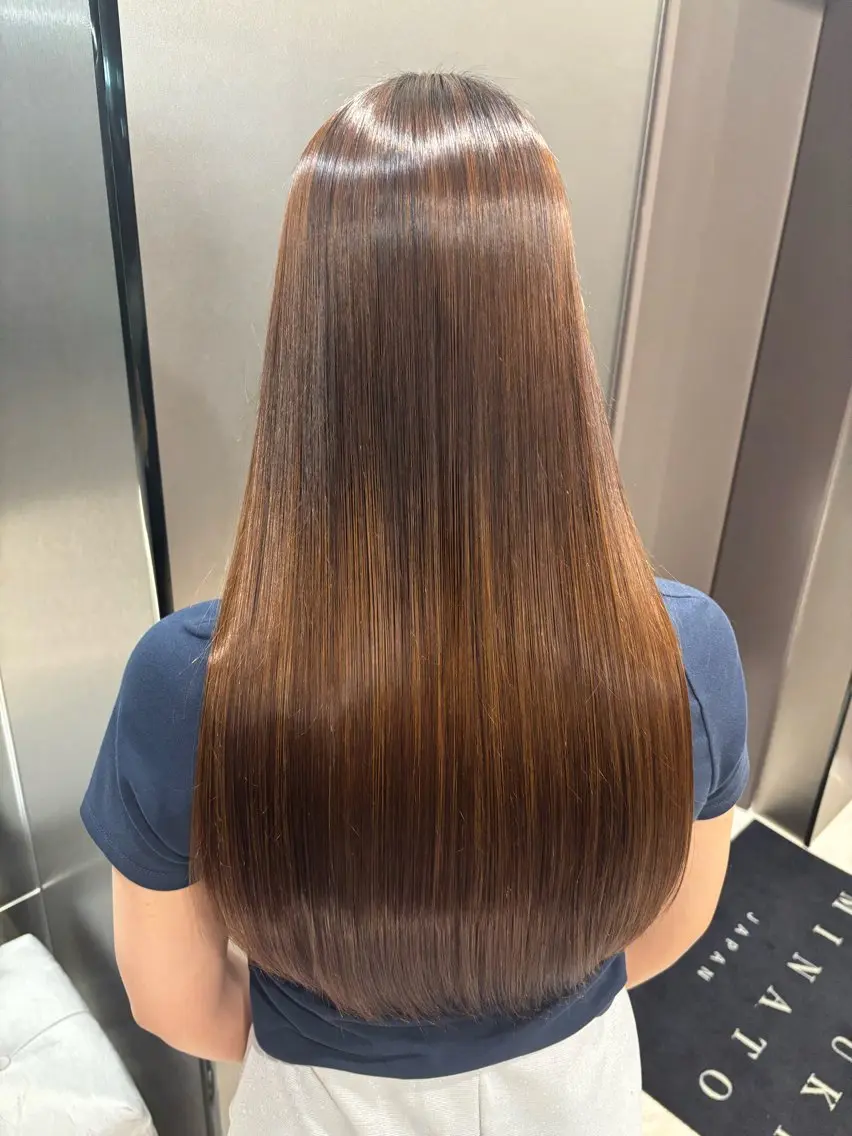ロング 縮毛矯正 大森 万紘のヘアスタイル