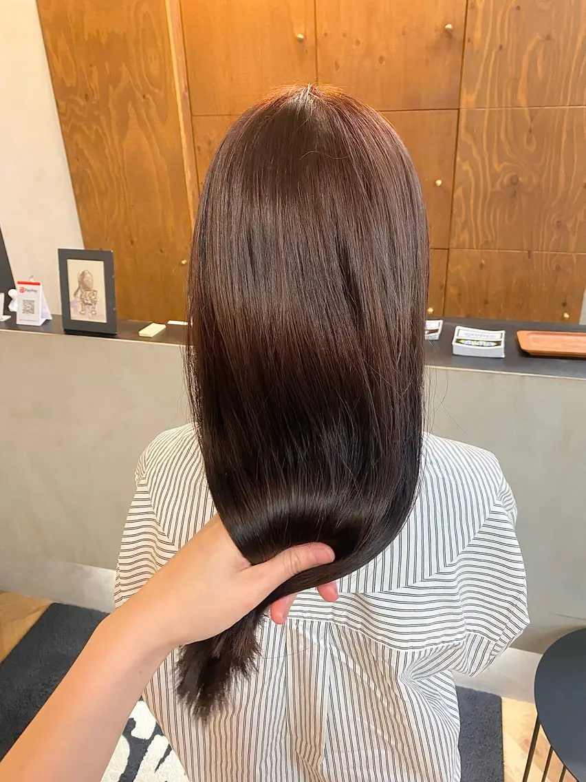 セミロング カラー ヘアアレンジ ブラウンカラー ピンクカラー ピンクブラウン カット ヘアカラー トリートメント ハル🌸柔色/ ブリーチなし/艶髪のヘアスタイル
