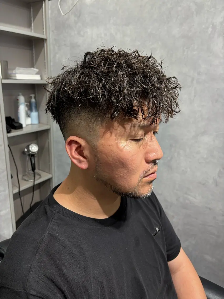 ショート メンズ カット パーマ 本間 颯太のヘアスタイル