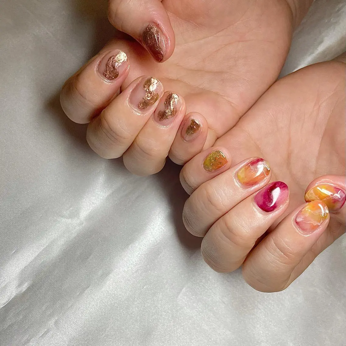 カラー パーマ ヘアアレンジ メンズ キッズ ネイル マツエク・マツパ ニュアンスネイル ニュアンスパーマ el. by Aoのネイルデザイン