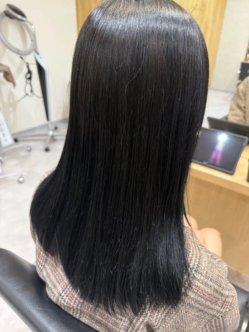 セミロング 縮毛矯正 ヘアカラー 縮毛矯正 トリートメント ✨髪質改善/縮毛矯正 ✨FURUSHO聖波のヘアスタイル