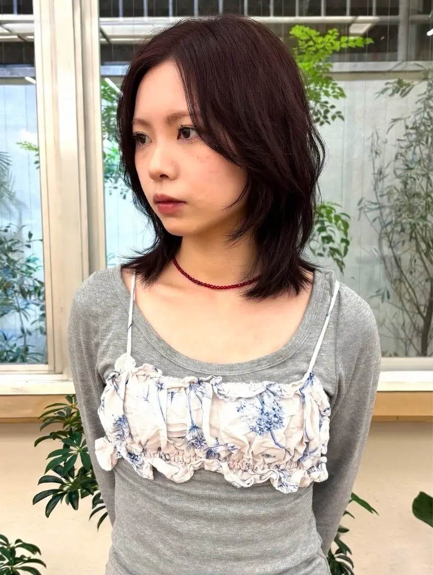 ミディアム カラー カット ヘアカラー トリートメント 矢場町/栄/上前津/ 佐藤祐希のヘアスタイル