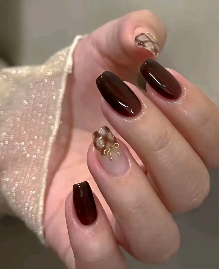 ネイル 韓国ネイル 持ち込み ニュアンスネイル ネイルチップ 冬ネイル LISA ANA.CHUOのネイルデザイン