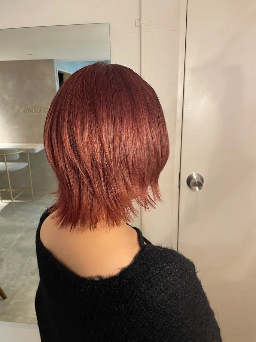 ミディアム カラー ☁️ケアブリーチ￤ ウルフ￤Shioriのヘアスタイル