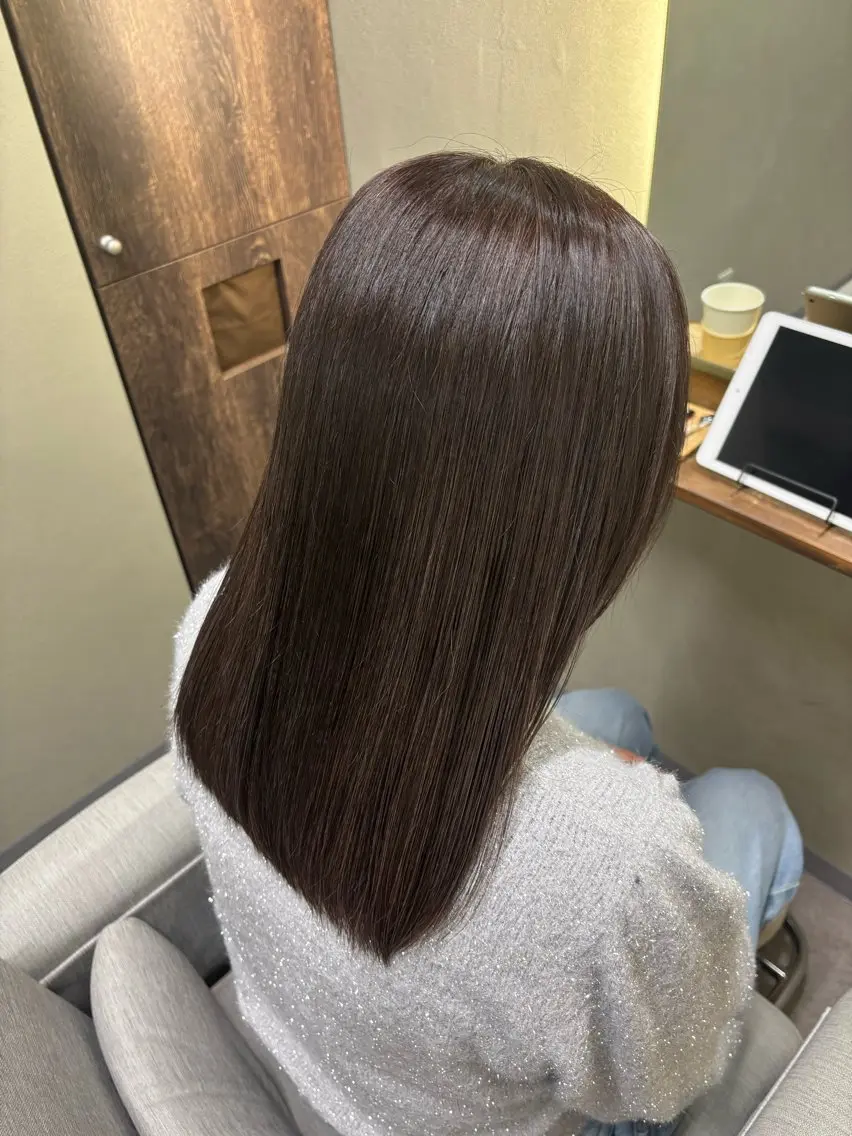 ミディアム カラー アッシュ トリートメント 🌟美髪カラー🌟 縮毛矯正🌟曽我優海のヘアスタイル