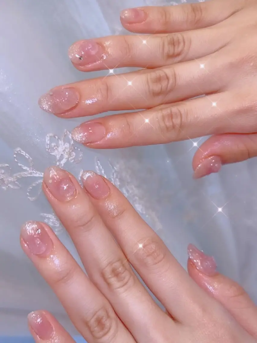 ネイル 長さ出し ジェルネイル 韓国ネイル マグネットネイル ニュアンスネイル ハンドネイル I LOVE ME NAIL.。.:*♡のネイルデザイン
