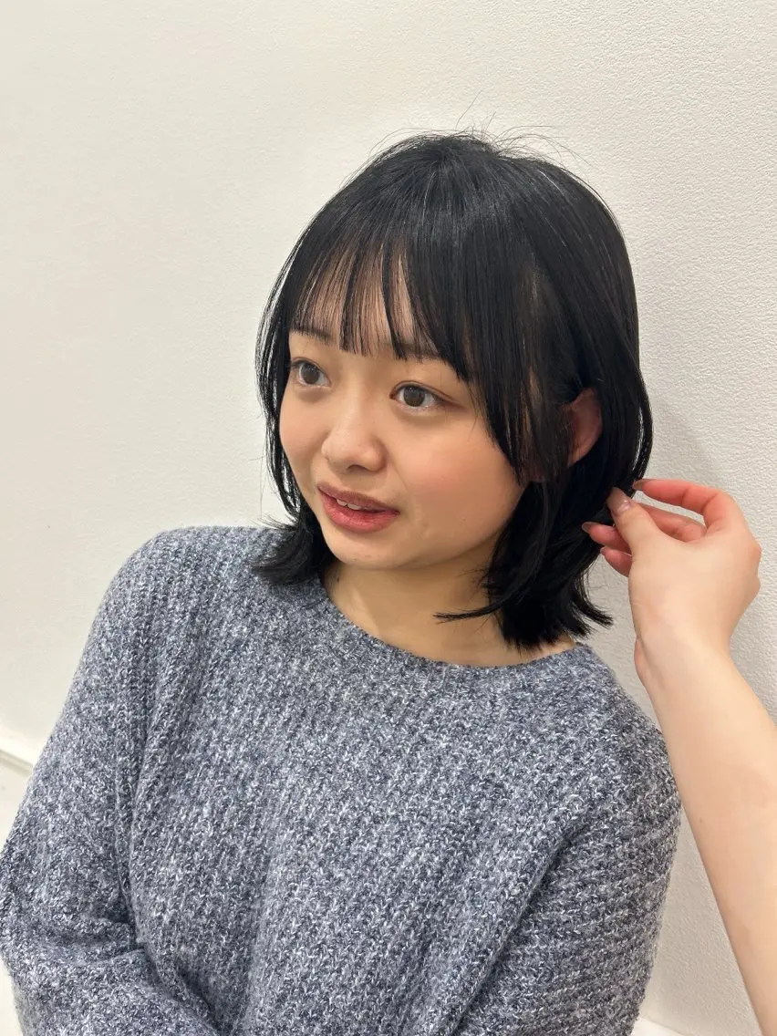 ショート ボブレイヤー ボブ レイヤーカット 新田 妃那のヘアスタイル