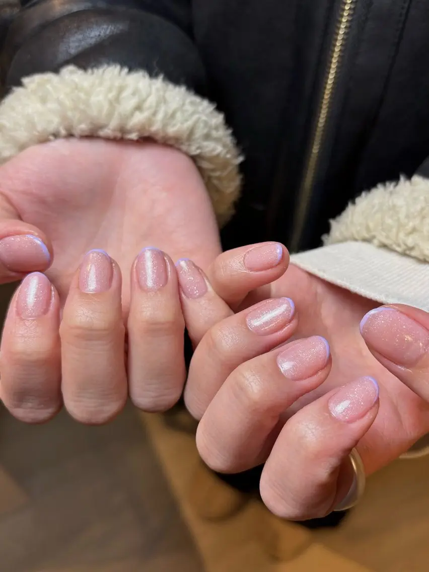 ネイル フレンチネイル ピンク 春ネイル ハンドネイル Kai  nail Mayukoのネイルデザイン