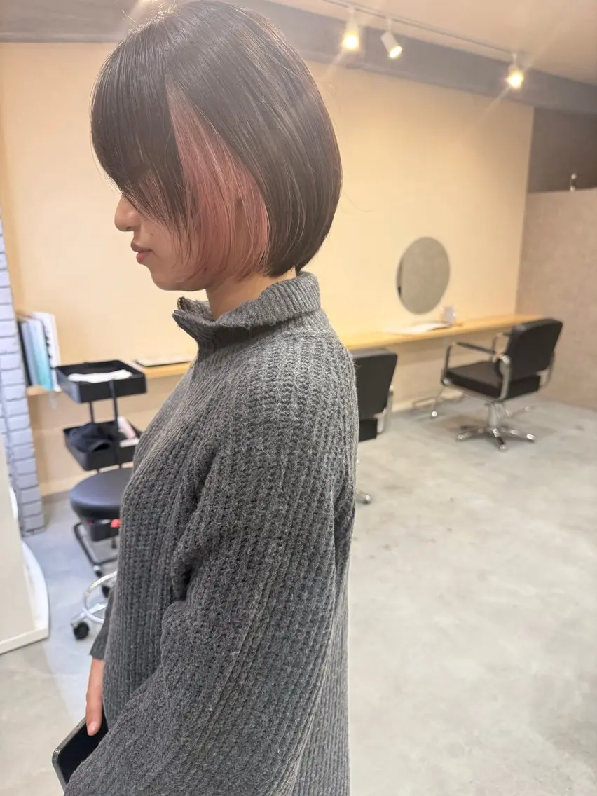 ショート ショートボブ ボブレイヤー ボブ 髪質改善 韓国風ヘア ヘアカラー トリートメント suii..hair designのヘアスタイル
