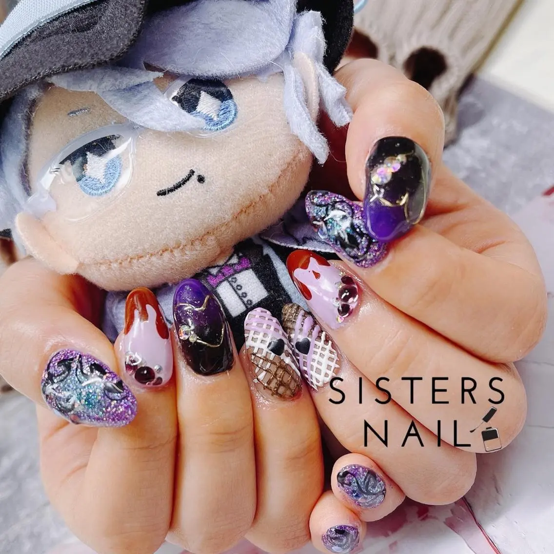 ネイル アートネイル バレンタイン 冬ネイル ハンドネイル ハンドケア sisters nail.fのネイルデザイン