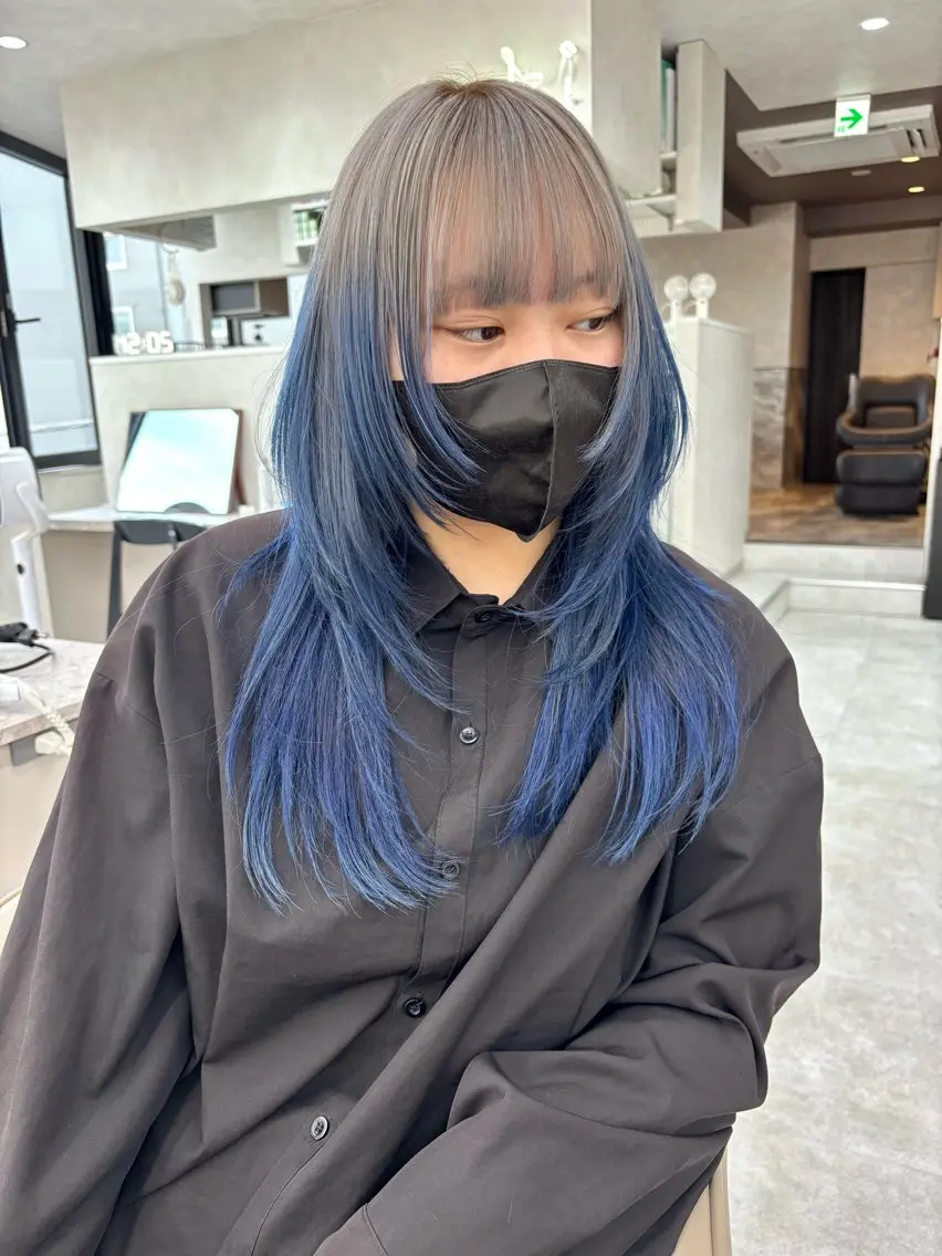 ロング カラー カット ヘアカラー トリートメント レイヤー/透明感 カラー💘akariのヘアスタイル