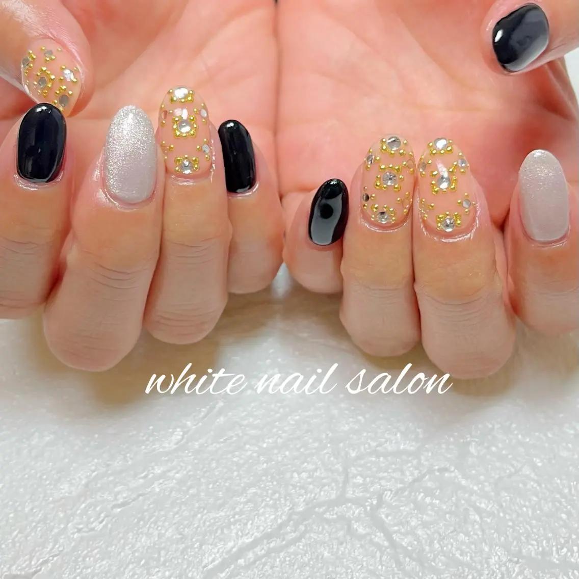ネイル フットネイル ジェルネイル ハードジェル ラメ(グリッター) 持ち込み ハンドネイル white nail salonのネイルデザイン