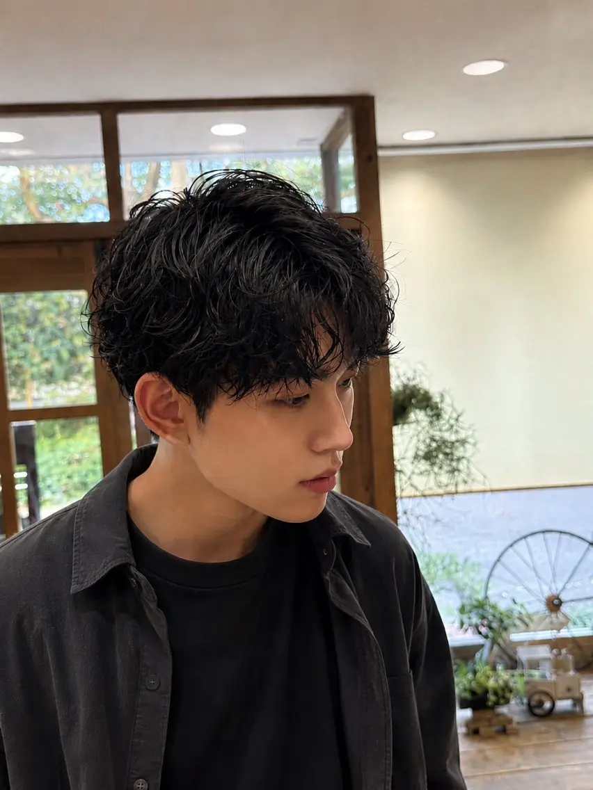 ショート メンズ メンズパーマ 井手口 沙樹のヘアスタイル
