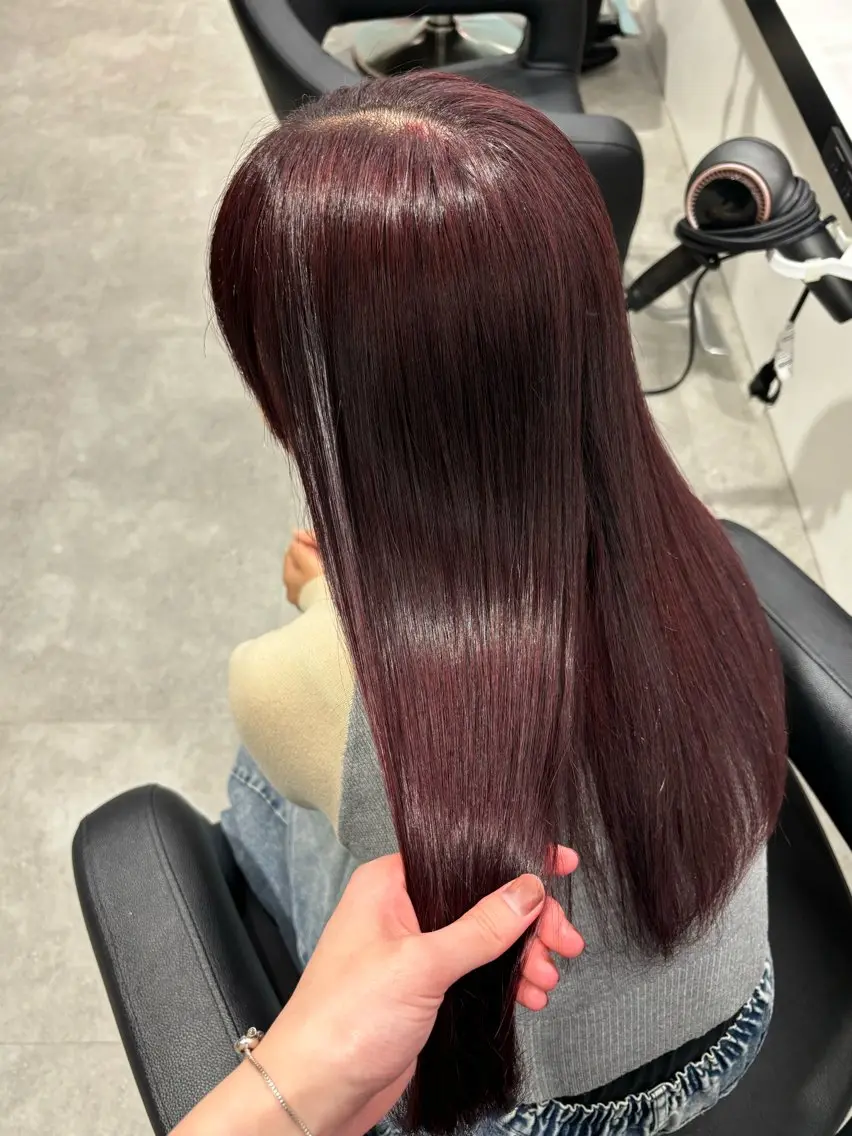 ♡4月までの限定メニュー♡💕ケア透明感カラー➕高保湿トリートメント➕炭酸スパ💕の写真
